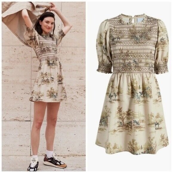 Hill House Dresses & Skirts - Hill House Vivi Nap Dress in Equestrian Toile stretch crepe size small